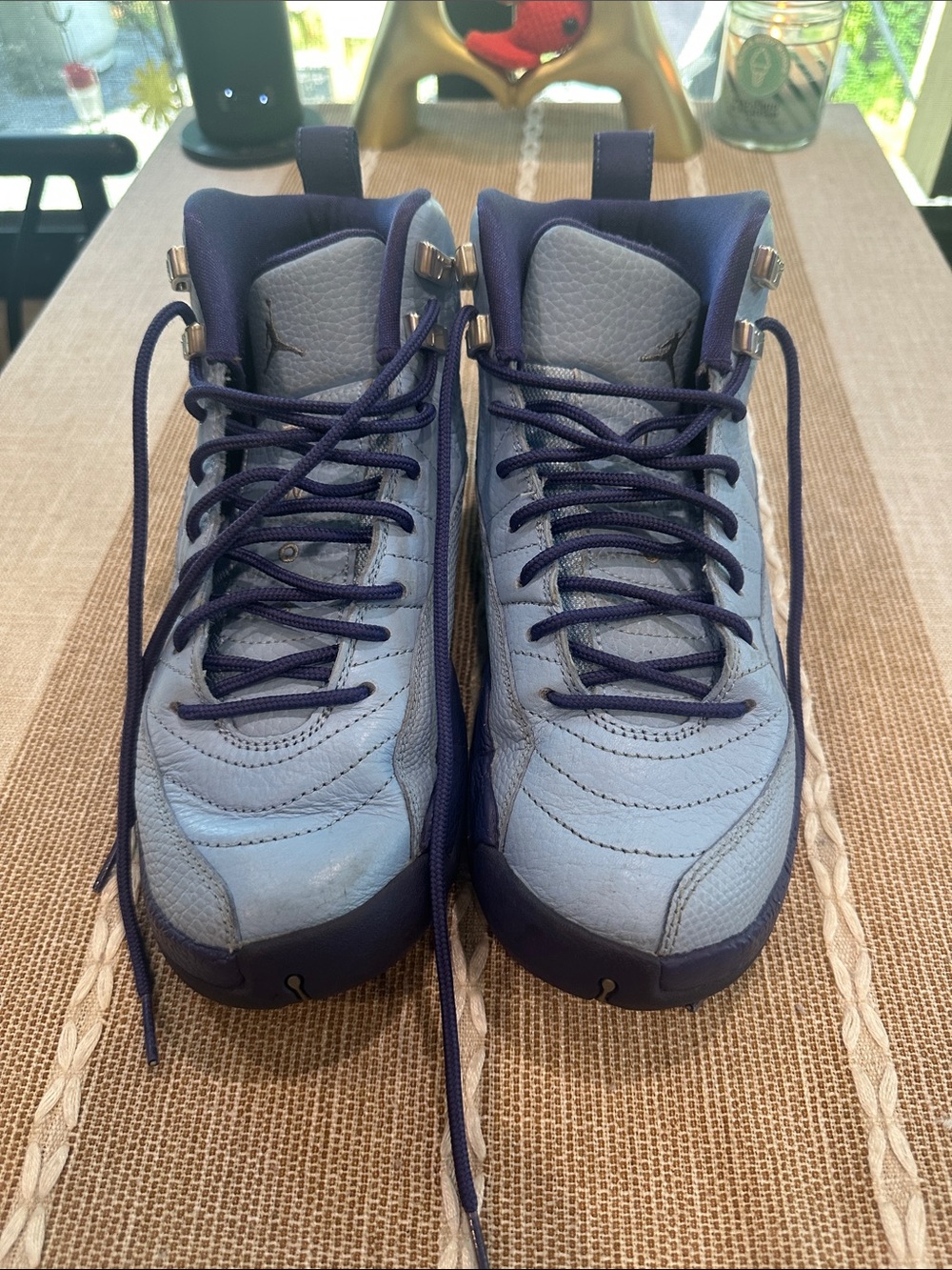 Nike Air Jordan XII 12 Retro GG Hornets Blue Cap size 7Y. 510815-418.